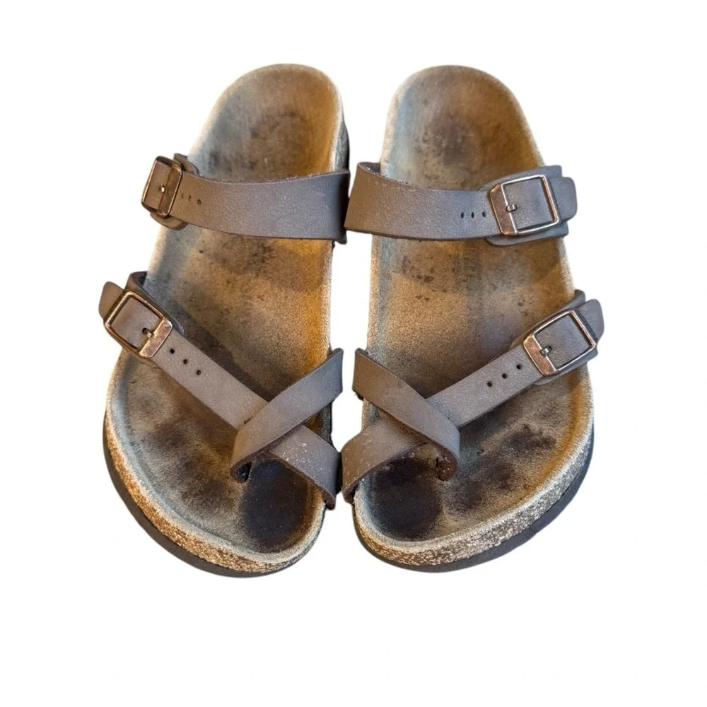 Birkenstock EU 34 US 3 Kids Youth Mayari Birko-Flor Sandals Mocha Brown C10
